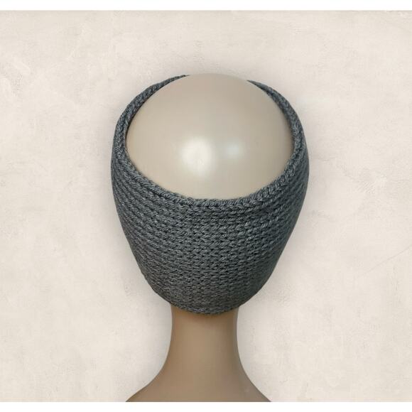 Ear Warmer Twisted Gray Knitted Headband Women Hairband Winter Holiday Gift - Picture 4 of 6